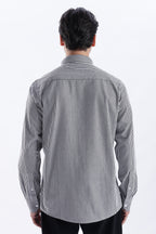Uri Black Pinstripe Cotton Shirt