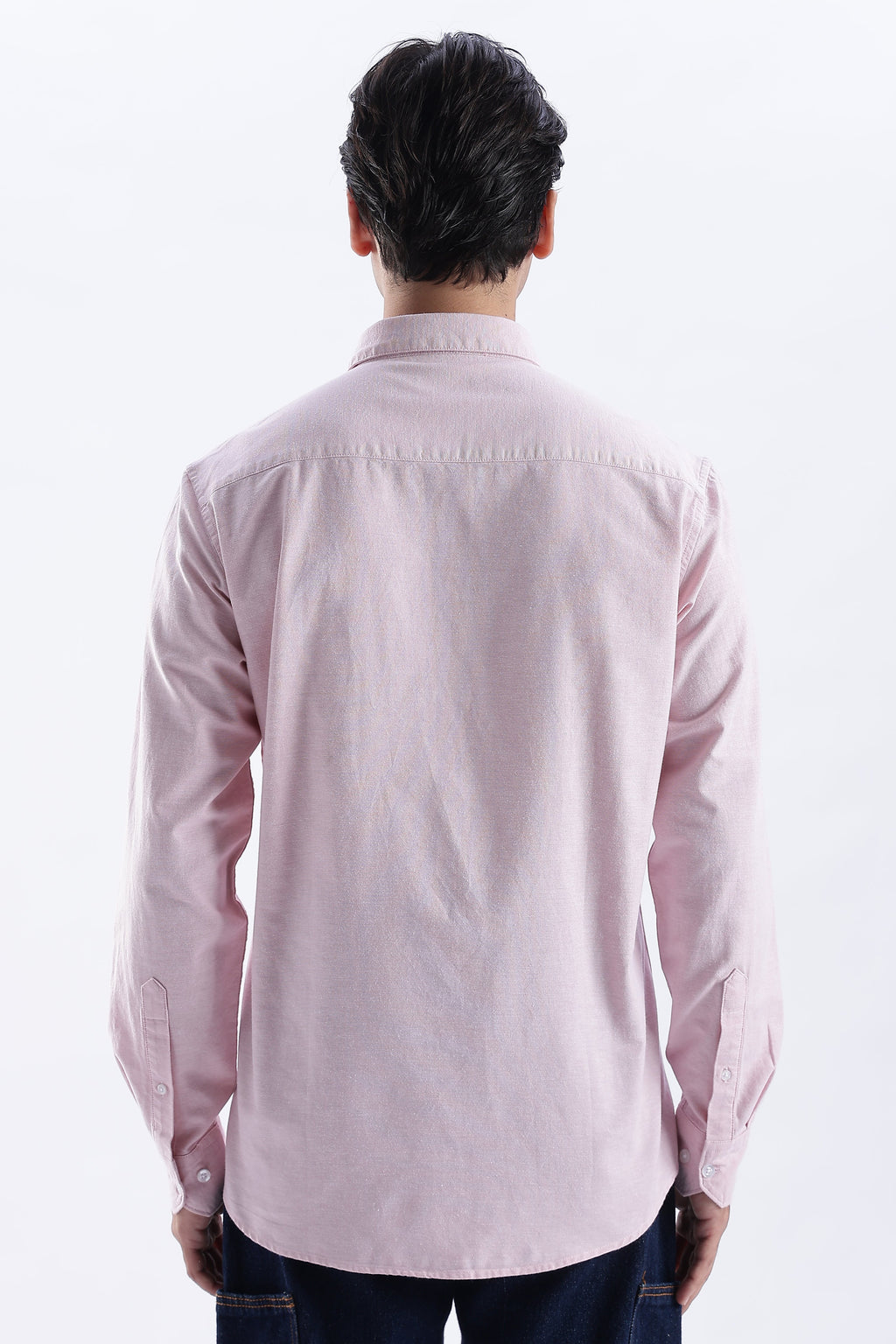 Uri Mauve Spread Collar Oxford Shirt Uri