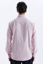 Uri Mauve Spread Collar Oxford Shirt Uri