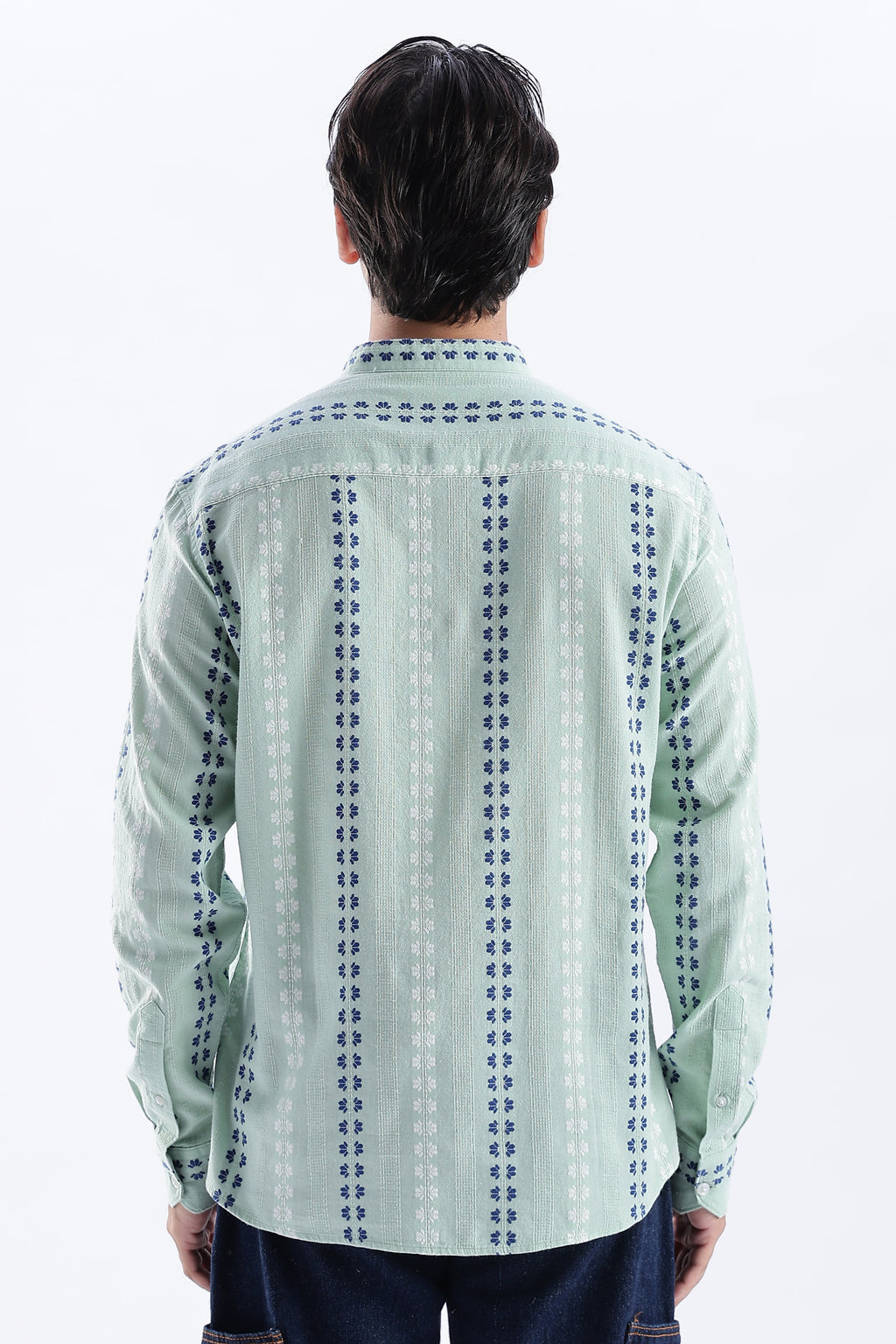 Uri Mint Dobby Motif Short Kurta Uri