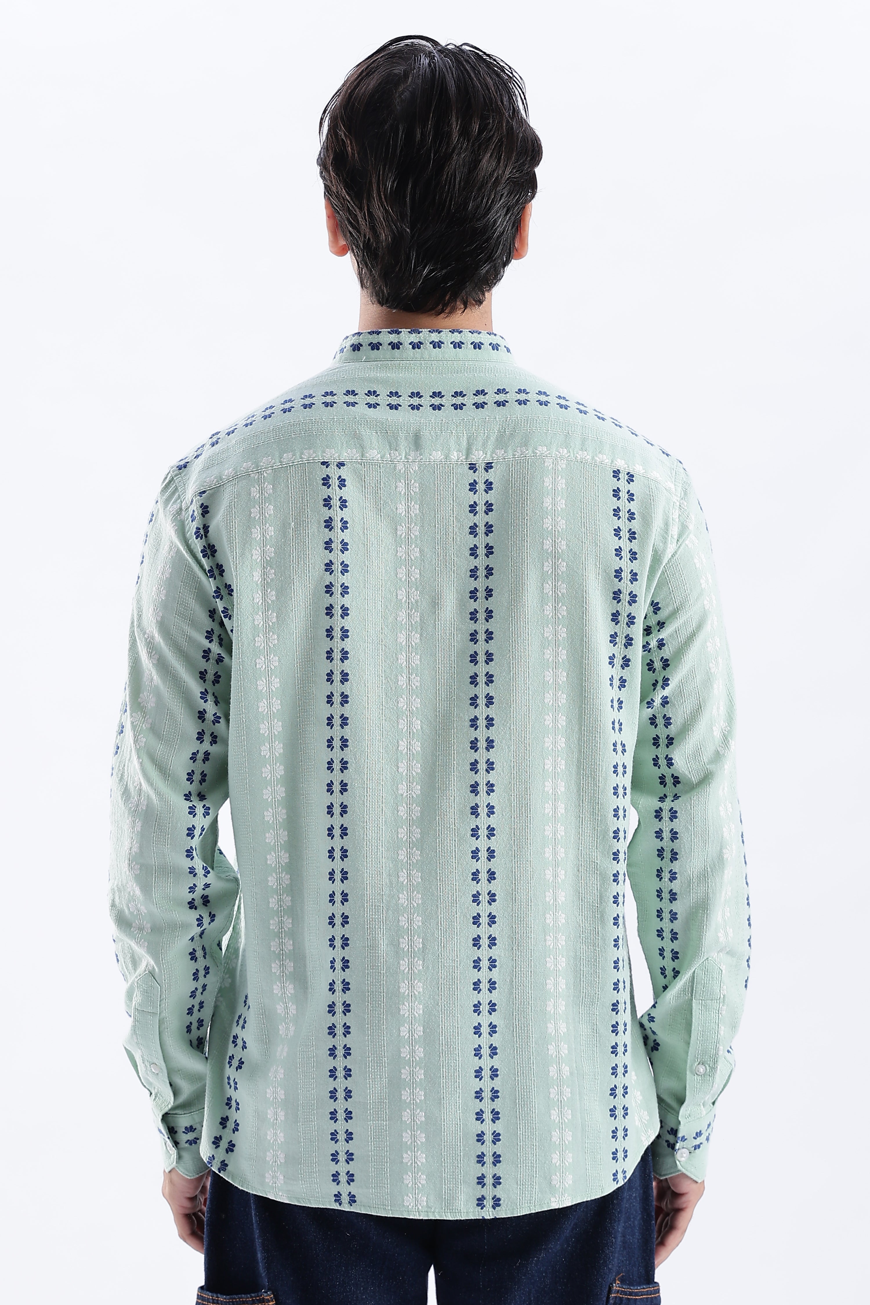 Uri Mint Dobby Motif Short Kurta Uri