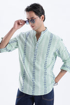 Uri Mint Dobby Motif Short Kurta Uri