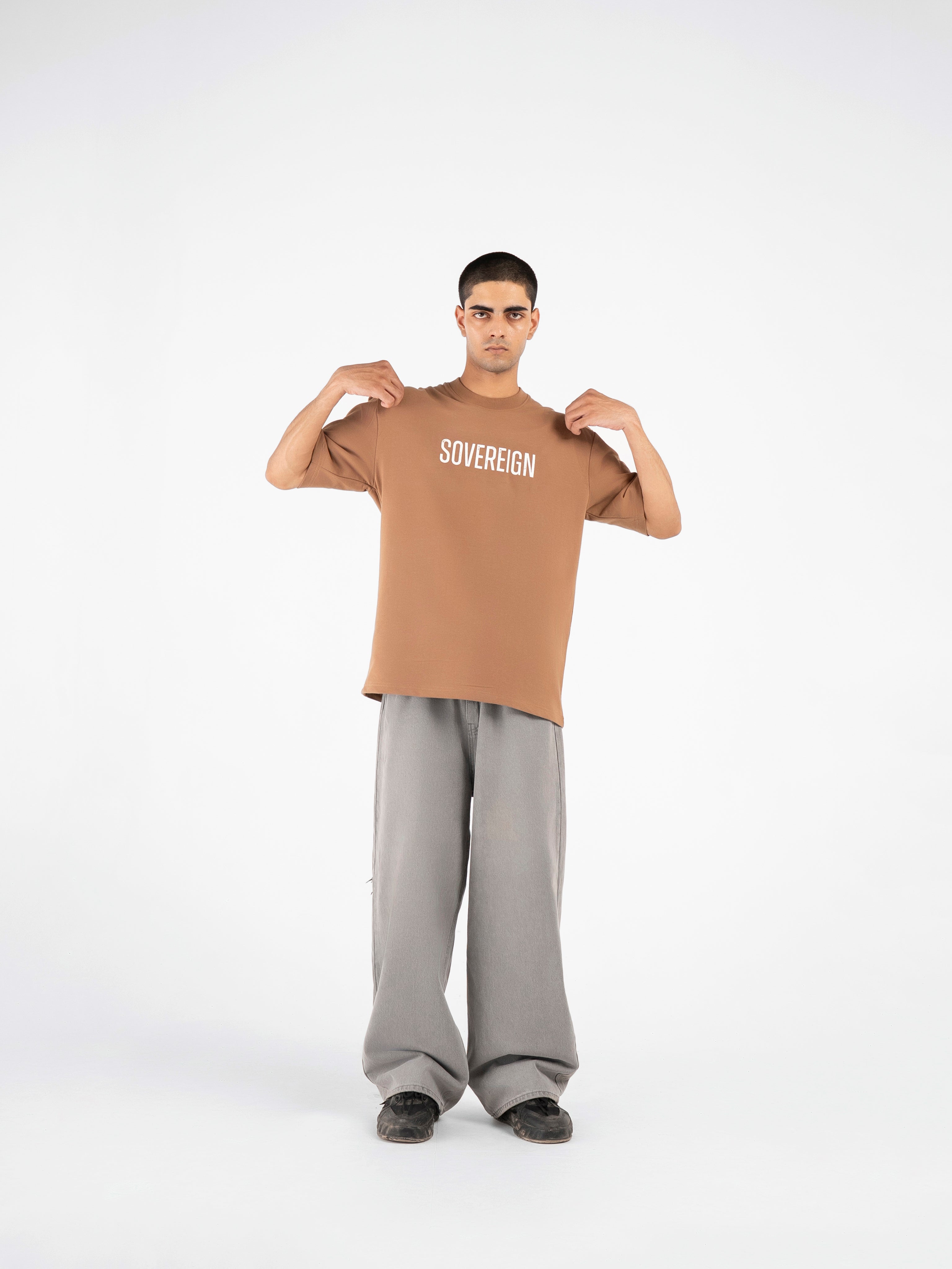 Walnut Brown Heritage Oversized T-Shirt