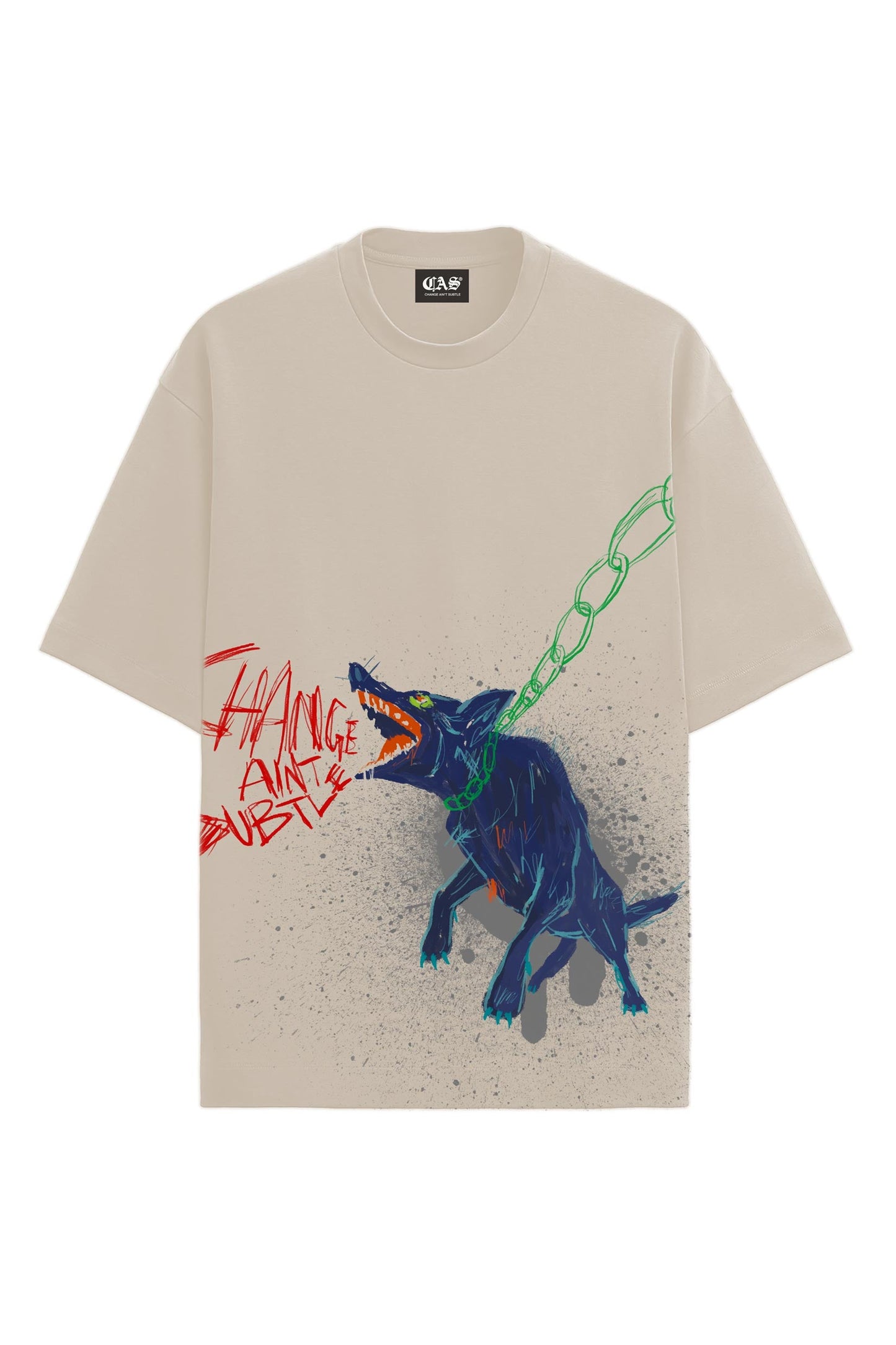 Bark' Graphic Print Oversize Tee