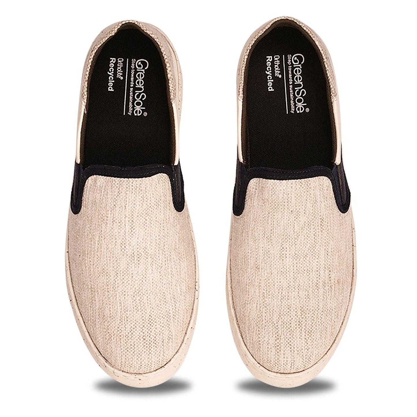 Greensole Beige Flex Mens Shoes Slipon
