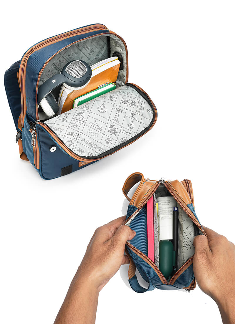 Echo+Flux Combo | Blue | Laptop Backpack with Fanny Pack