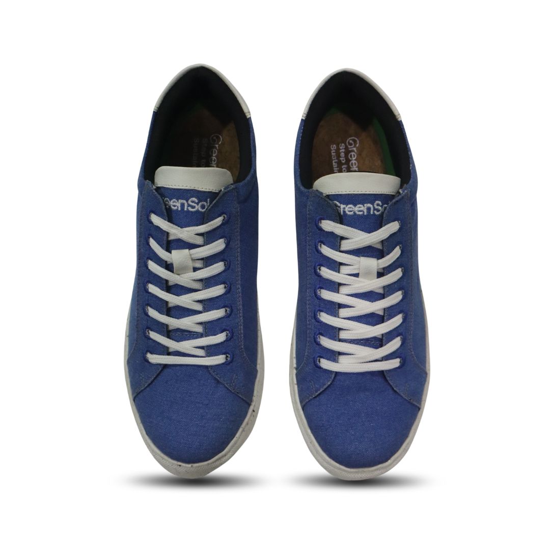 Greensole Blue Canvas Womens  Shoes