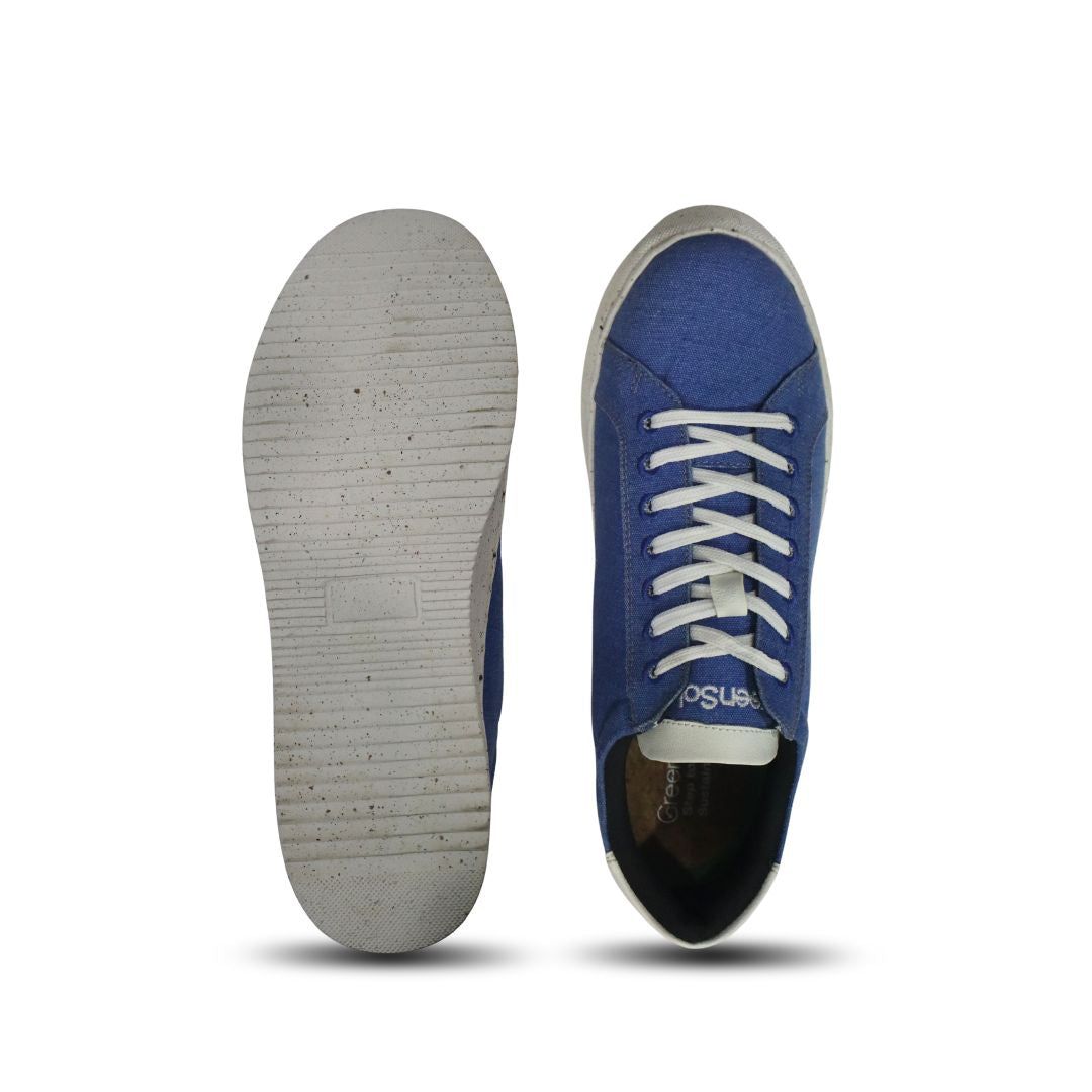 Greensole Blue Canvas Womens  Shoes