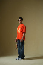 Butterfly Effect Oversized Orange T-Shirt Main Character