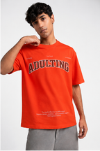 Orange Adulting Reality Oversized Tee