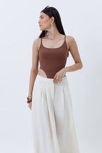Ribbed High Cut Bodysuit