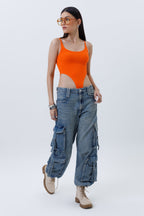 Ribbed High Cut Bodysuit