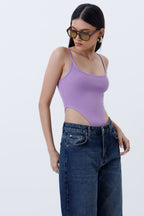 Ribbed High Cut Bodysuit