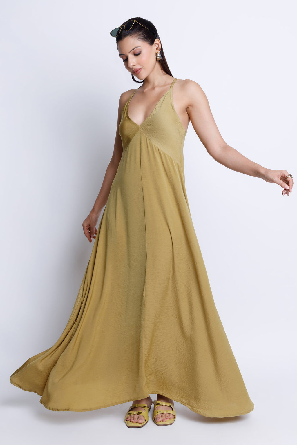 Strappy V-Neck Midi
