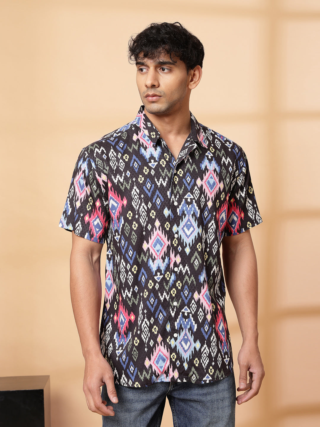 Trendy Ikkat Rayon Shirt