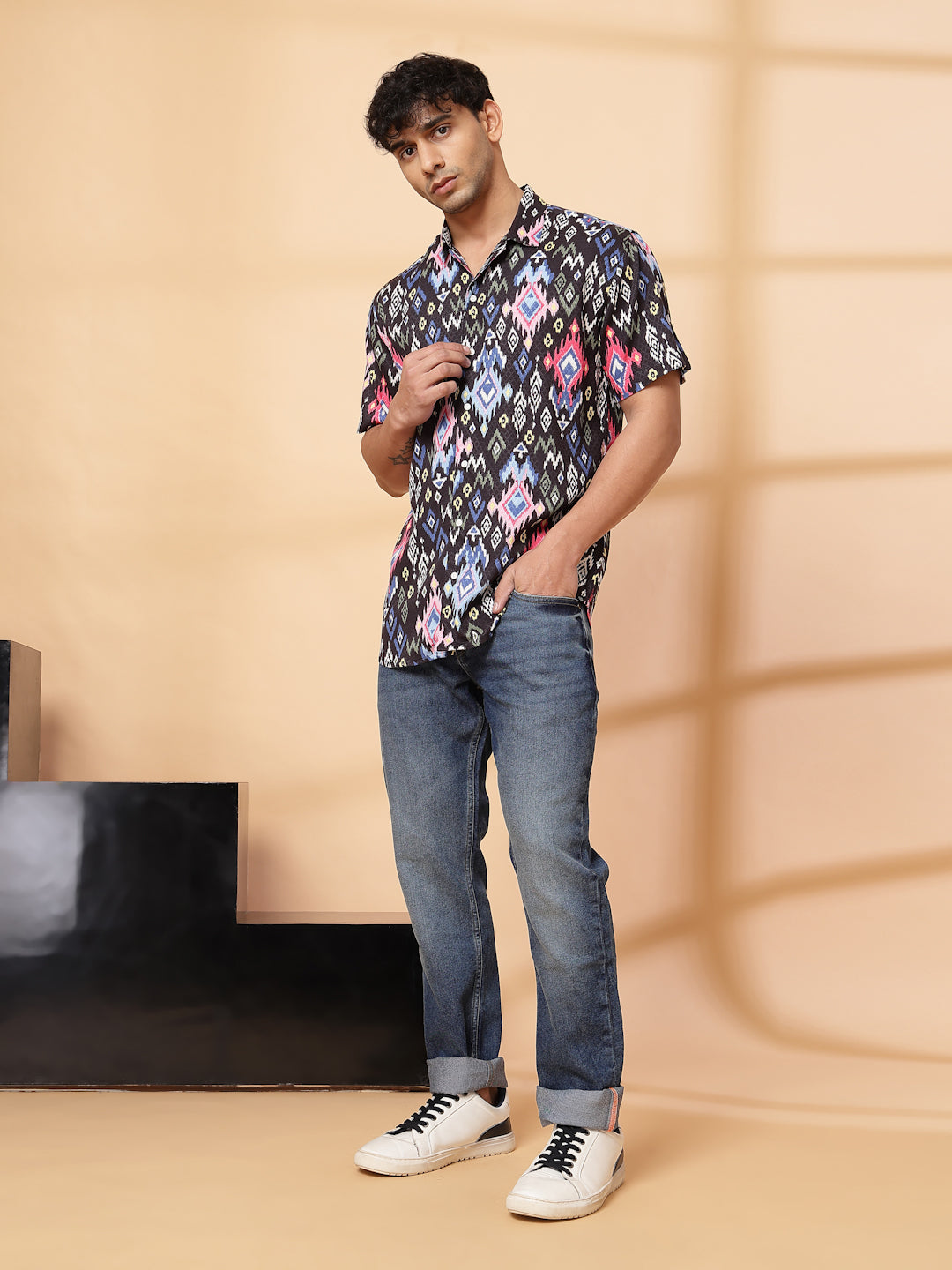 Trendy Ikkat Rayon Shirt