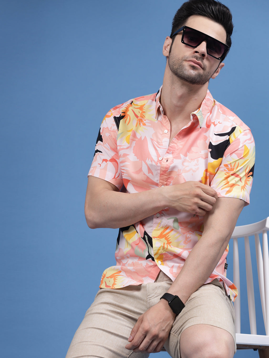 Floral Fantasy Pink Rayon Shirt