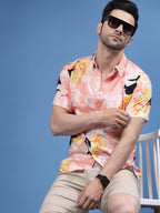 Floral Fantasy Pink Rayon Shirt