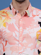 Floral Fantasy Pink Rayon Shirt