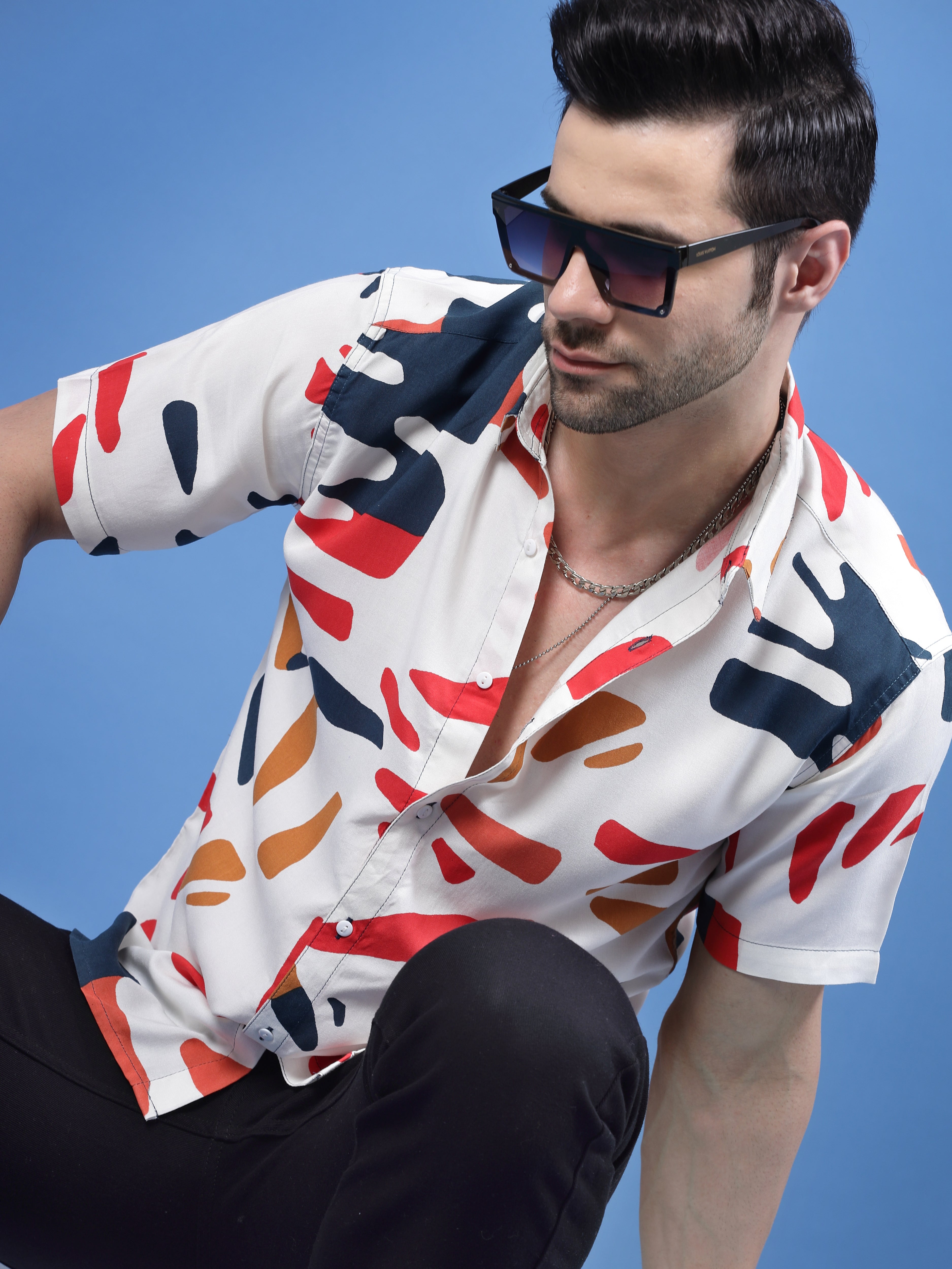 Floral Fantasy Multicolored Rayon Shirt