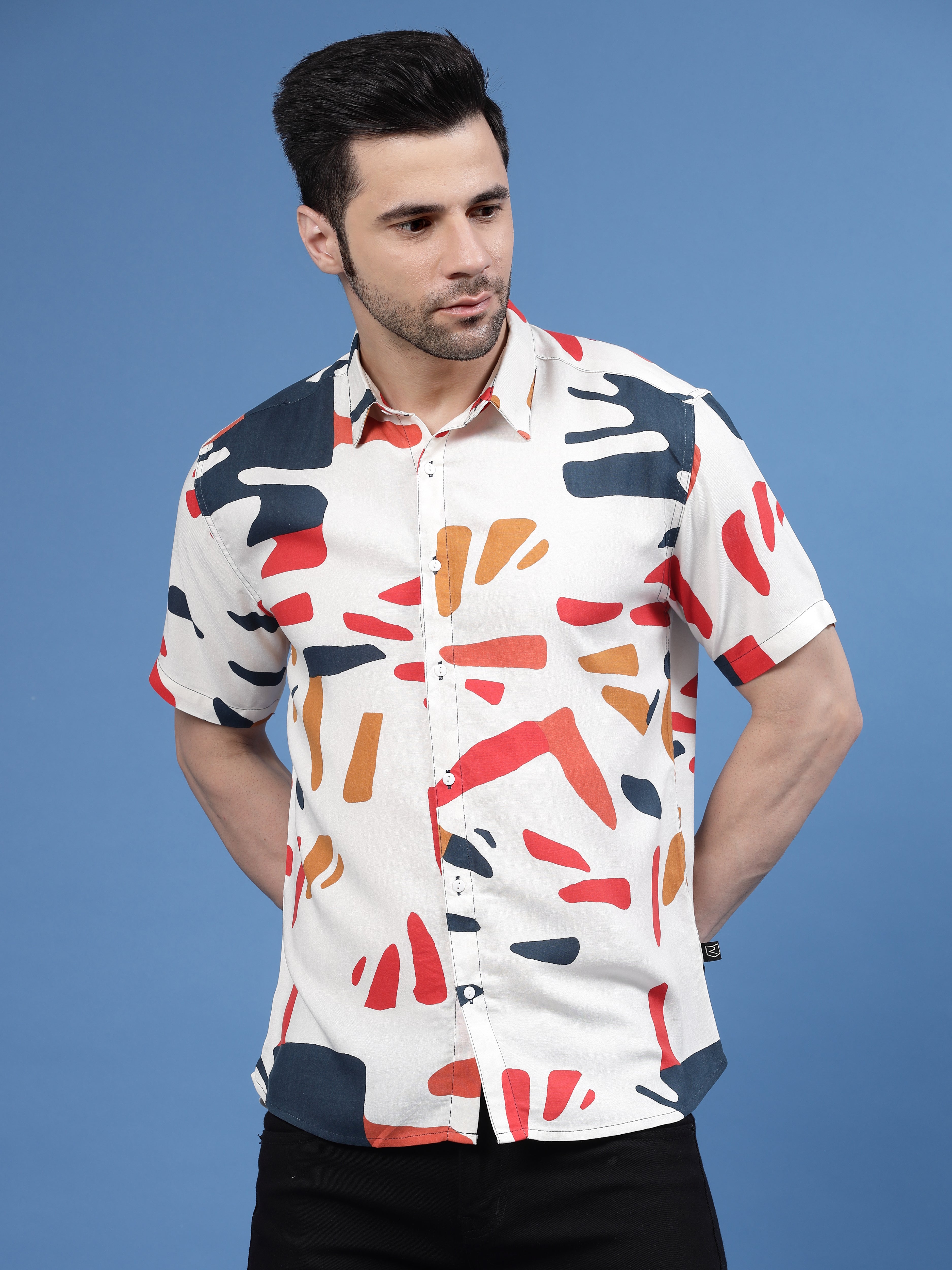 Floral Fantasy Multicolored Rayon Shirt