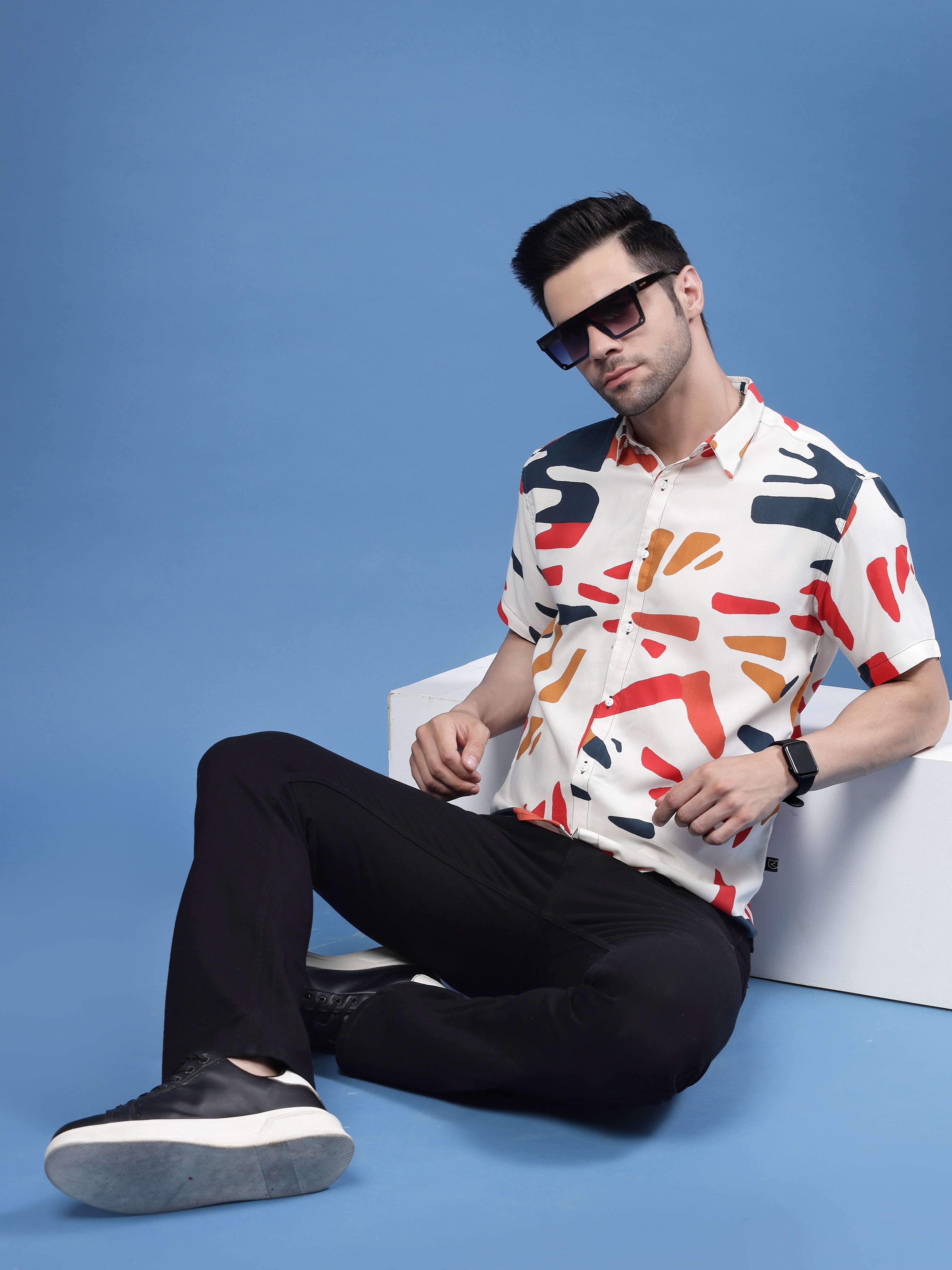 Floral Fantasy Multicolored Rayon Shirt