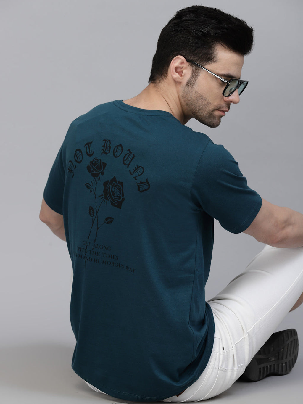Not Bound Oversized Cotton Green T-shirt
