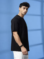 Men Game Over Black  Oversized Graphic T-shirt