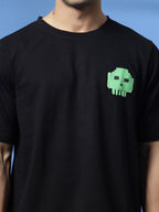 Men Game Over Black  Oversized Graphic T-shirt