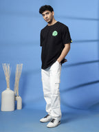 Men Game Over Black  Oversized Graphic T-shirt