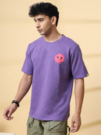 Men Game Over Purple  Oversized Graphic T-shirt