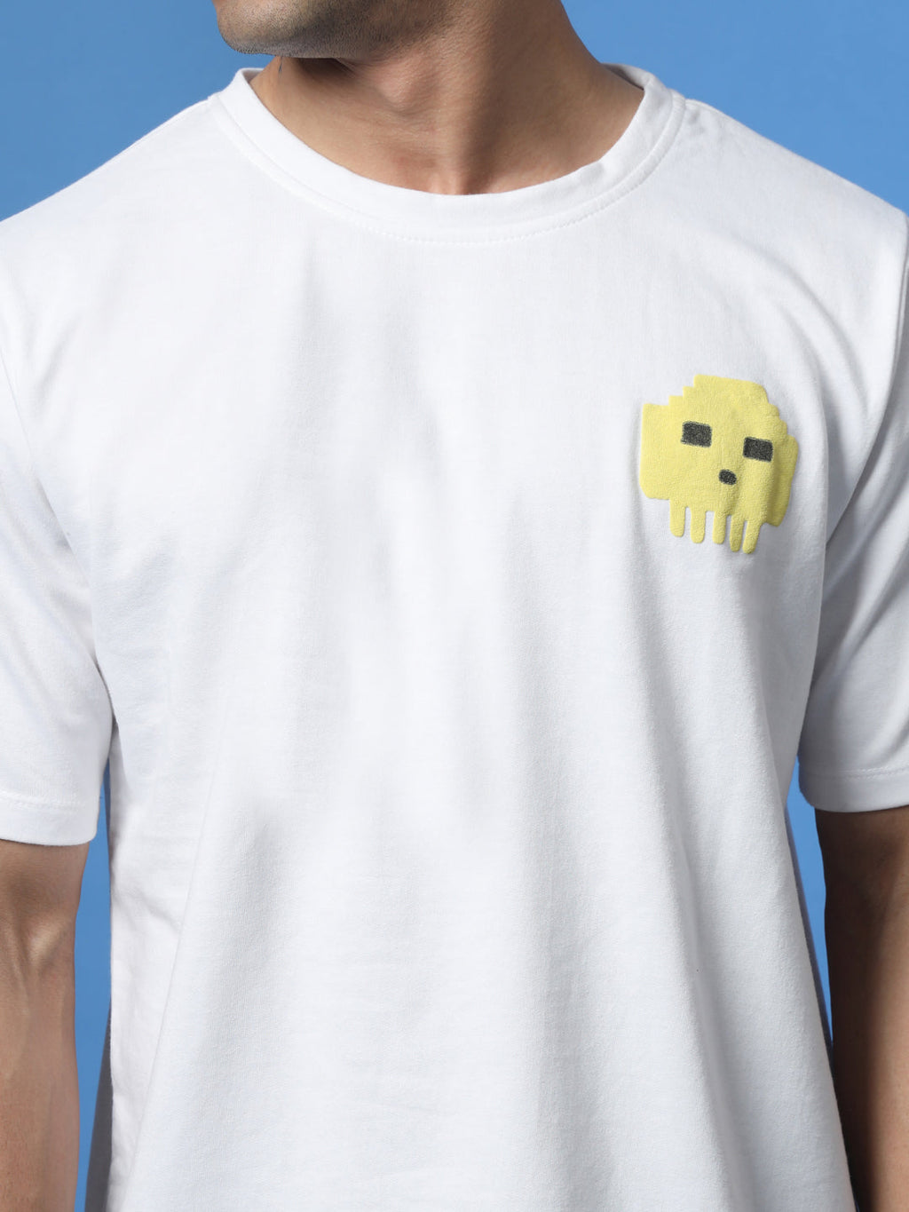 Men Game Over White Oversized Graphic T-shirt