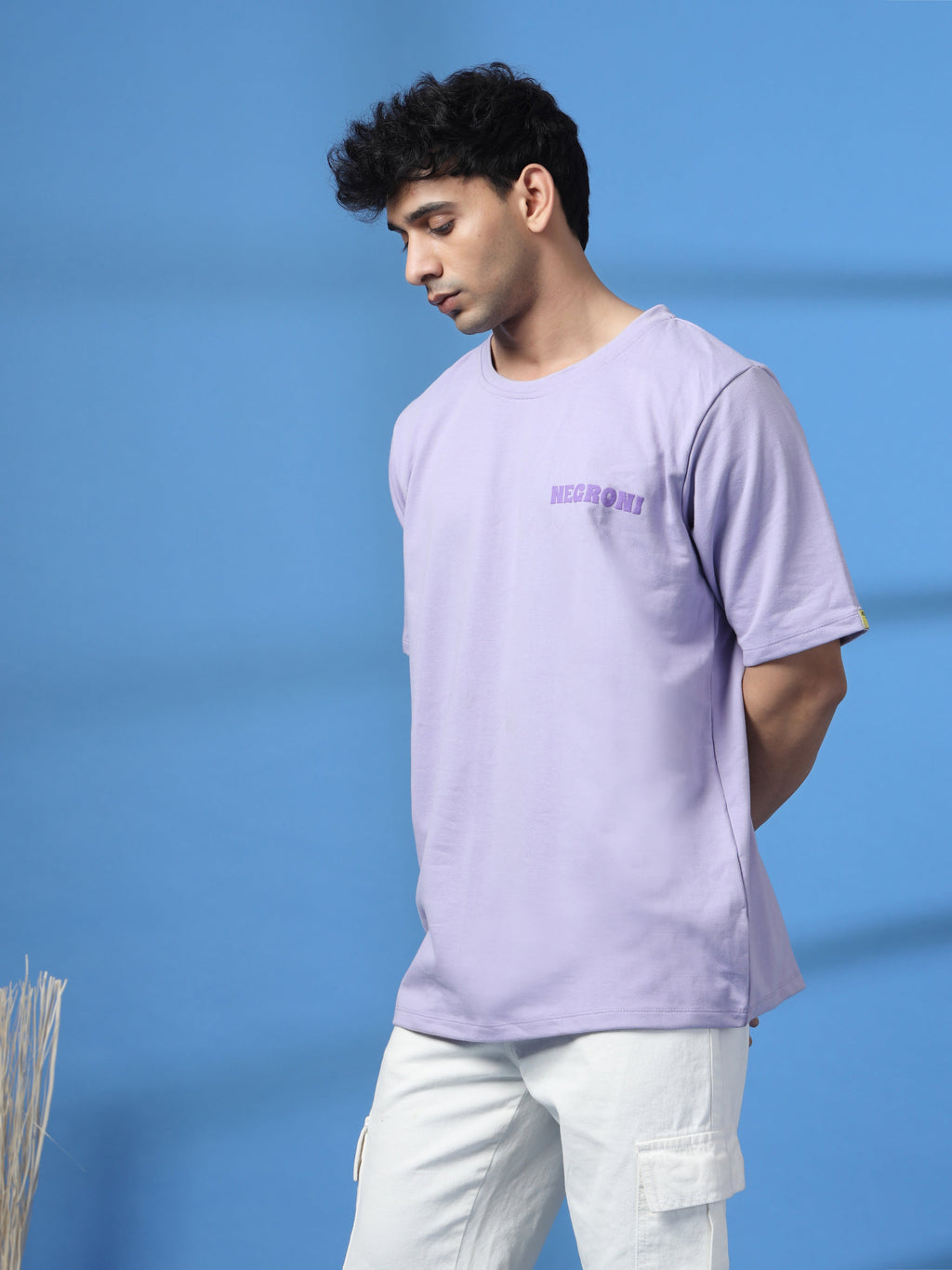 Men Drink in Design Purple Oversized T-shirt