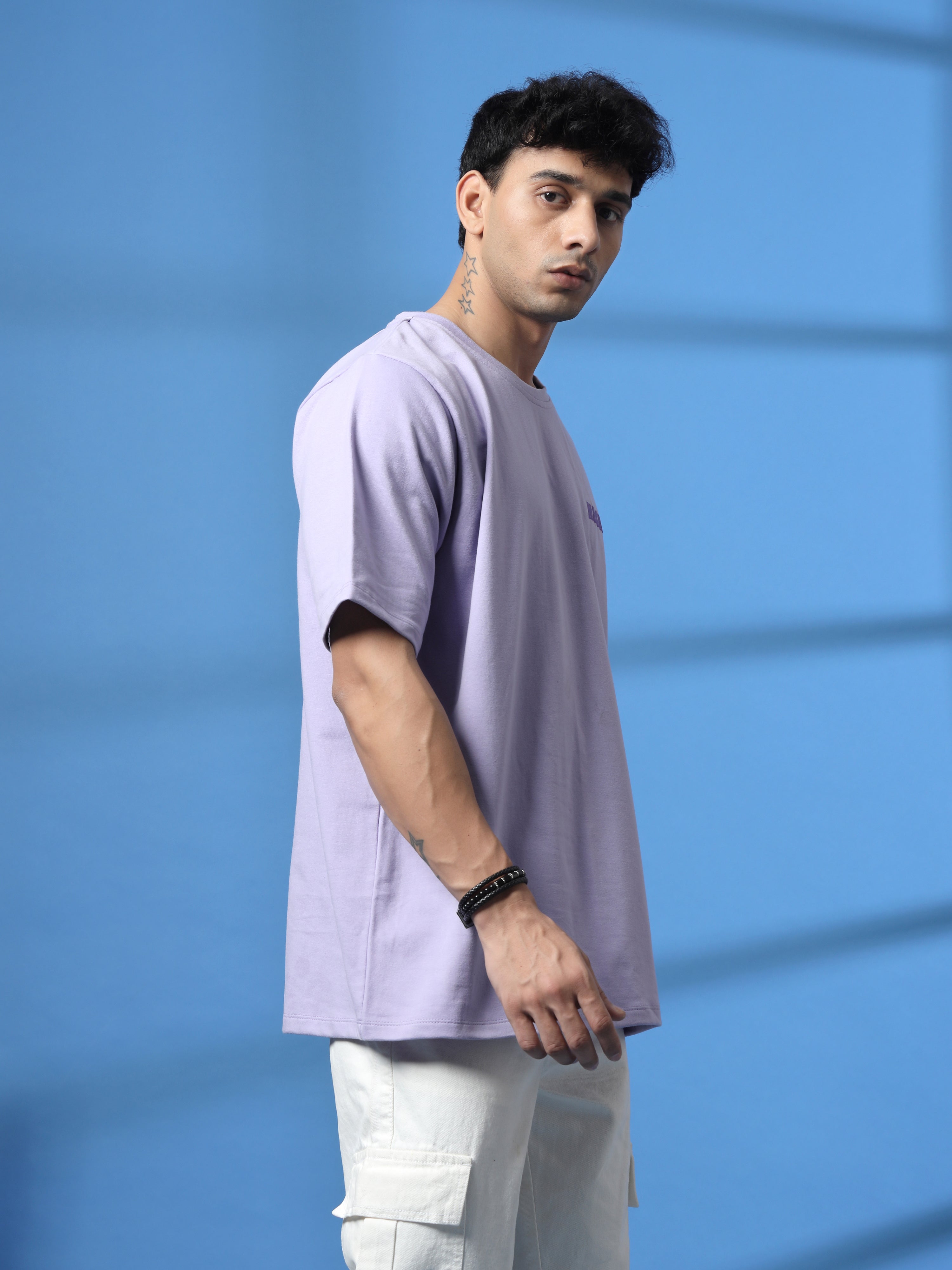 Men Drink in Design Purple Oversized T-shirt