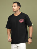 Majestic Tiger Puff Print Oversized White T-Shirt