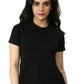 Tencel Ribbed Tee (Carbon Black)