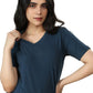 Bamboo V-Neck T-Shirt (Rustic Blue)