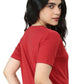Bamboo V-Neck T-Shirt (Bold Red)