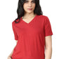 Bamboo V-Neck T-Shirt (Bold Red)