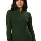 Bamboo Quarter Zip Top (Pine Green)