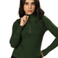 Bamboo Quarter Zip Top (Pine Green)