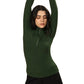 Bamboo Quarter Zip Top (Pine Green)