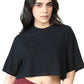 Bamboo Boxy Tee (Carbon Black)