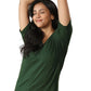 Bamboo V-Neck T-Shirt (Pine Green)
