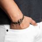 Cuban Chain Bracelet - 10Mm - Rustic Gold Zach