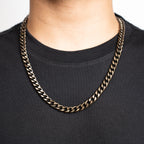 Cuban Neck Chain - 8Mm - Rustic Gold