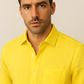 (1 of 1) 100% Linen Soft Touch Canary Yellow Shirt