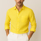 (1 of 1) 100% Linen Soft Touch Canary Yellow Shirt