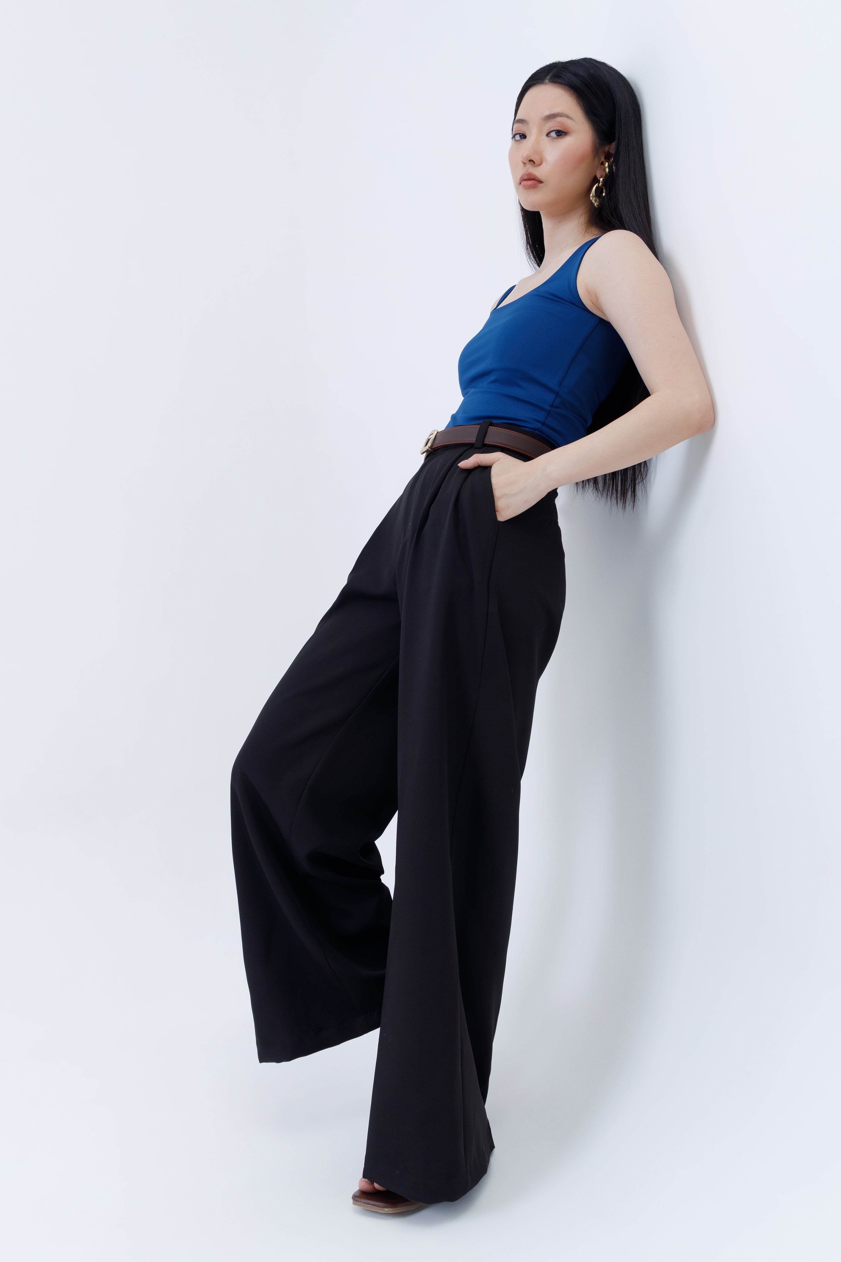 Pleated Parallel Trousers