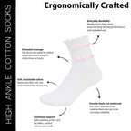 Women’s Frilled High Ankle Socks SocksXpress